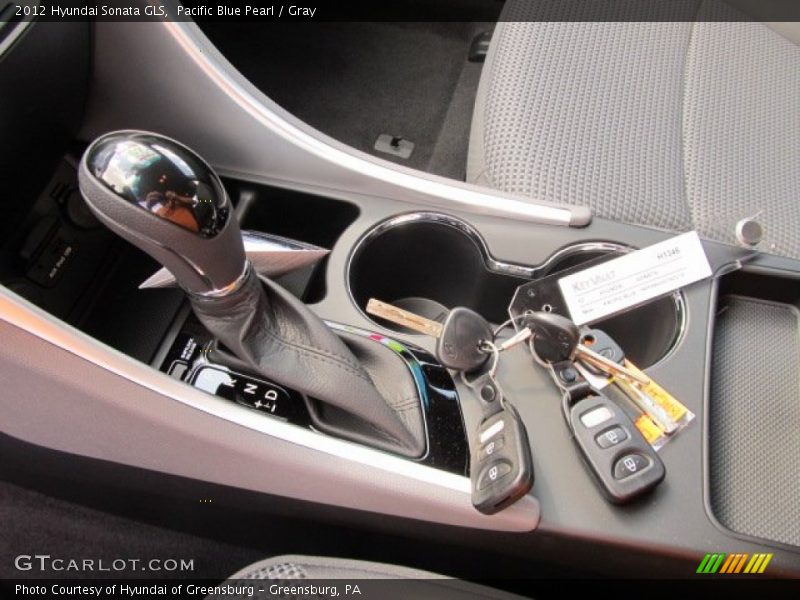 Pacific Blue Pearl / Gray 2012 Hyundai Sonata GLS