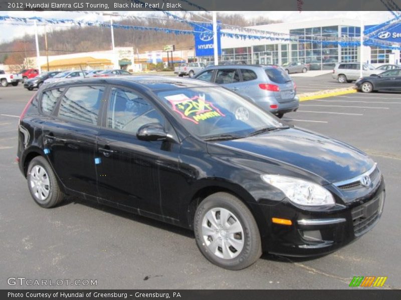 Black Noir Pearl / Black 2012 Hyundai Elantra GLS Touring