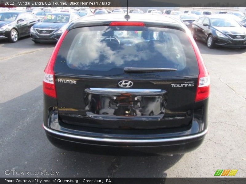 Black Noir Pearl / Black 2012 Hyundai Elantra GLS Touring