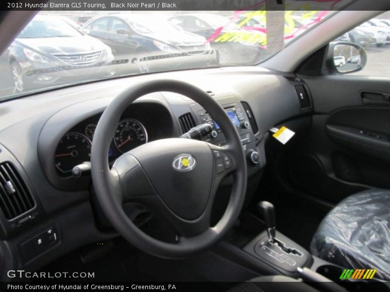 Black Noir Pearl / Black 2012 Hyundai Elantra GLS Touring