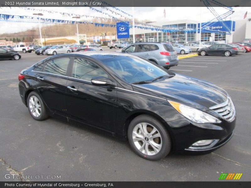 Midnight Black / Gray 2012 Hyundai Sonata Limited