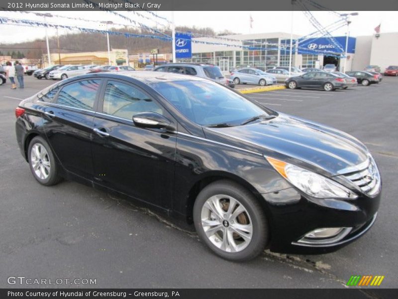 Midnight Black / Gray 2012 Hyundai Sonata Limited