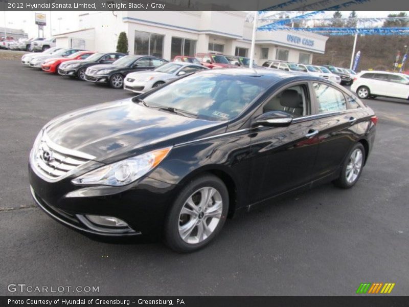 Midnight Black / Gray 2012 Hyundai Sonata Limited