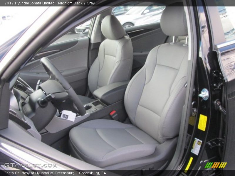 Midnight Black / Gray 2012 Hyundai Sonata Limited