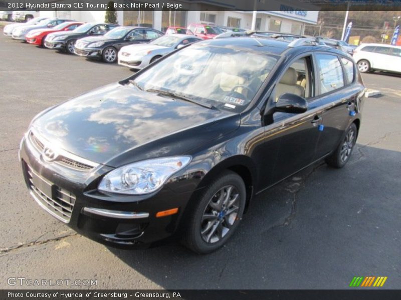 Black Noir Pearl / Beige 2012 Hyundai Elantra GLS Touring
