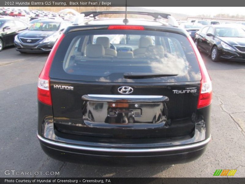 Black Noir Pearl / Beige 2012 Hyundai Elantra GLS Touring