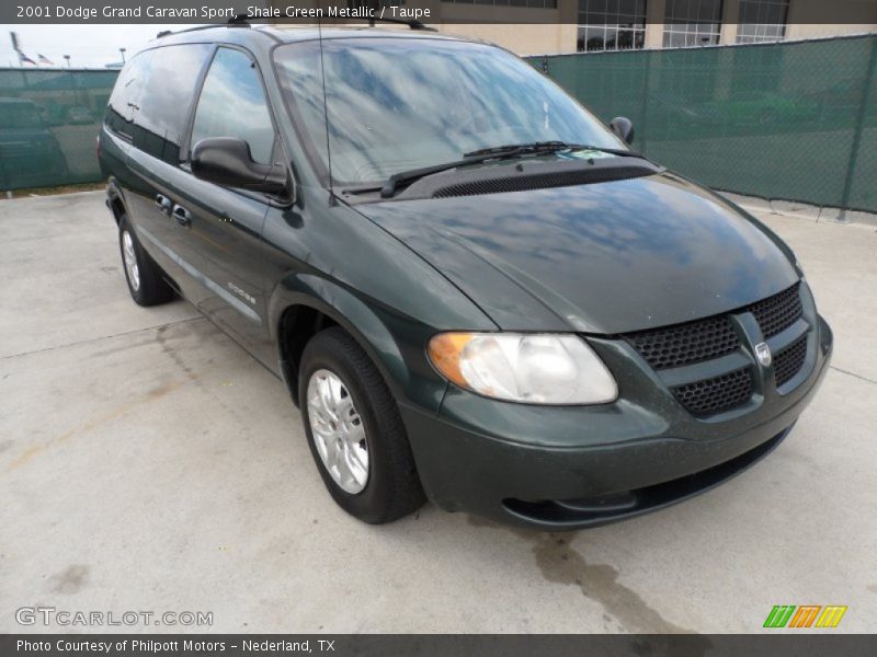 Shale Green Metallic / Taupe 2001 Dodge Grand Caravan Sport