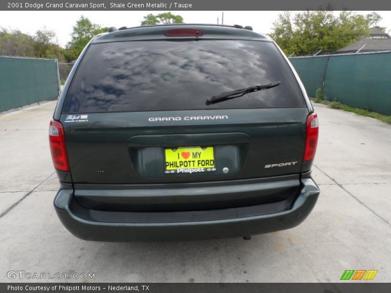 Shale Green Metallic / Taupe 2001 Dodge Grand Caravan Sport