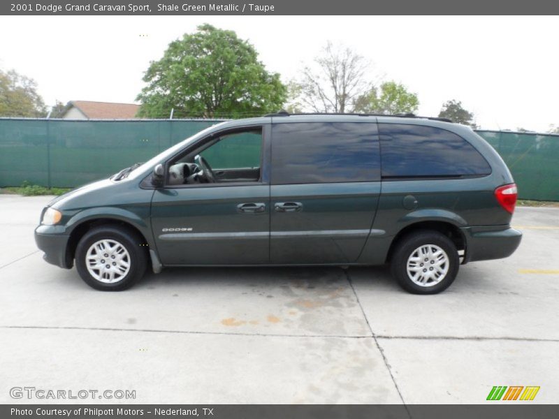 Shale Green Metallic / Taupe 2001 Dodge Grand Caravan Sport