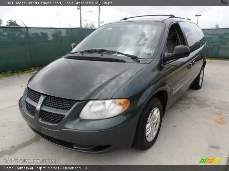 Shale Green Metallic / Taupe 2001 Dodge Grand Caravan Sport