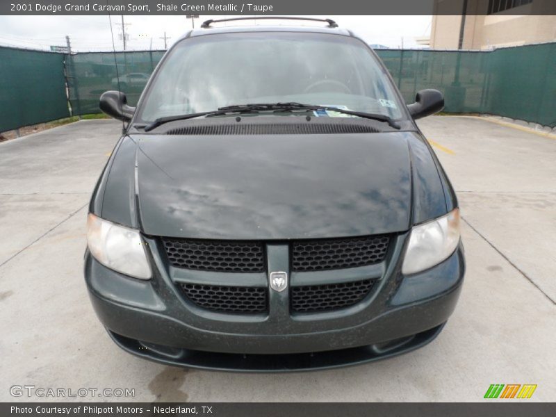 Shale Green Metallic / Taupe 2001 Dodge Grand Caravan Sport