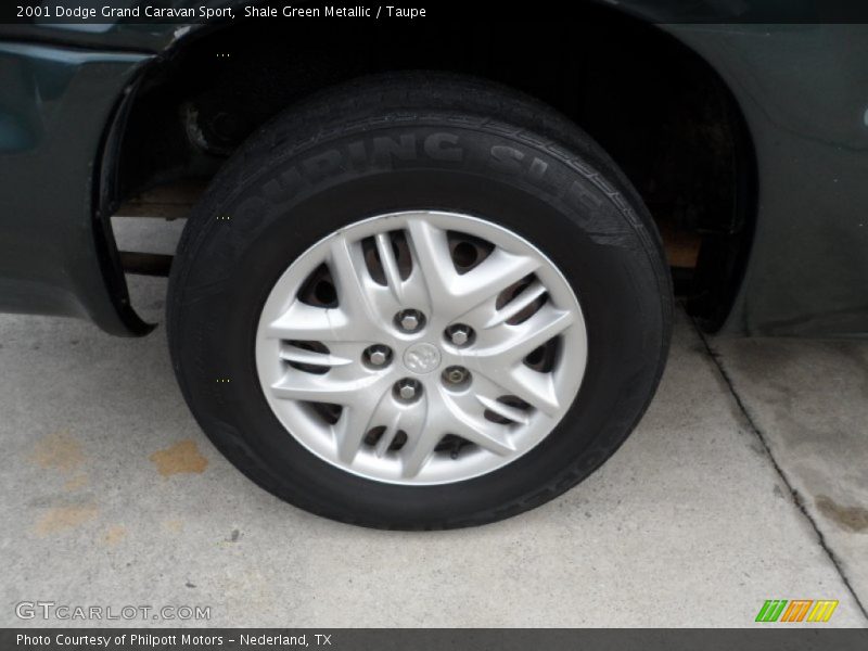 Shale Green Metallic / Taupe 2001 Dodge Grand Caravan Sport