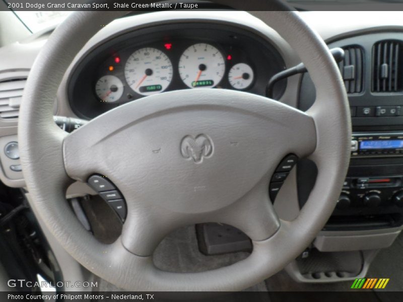 Shale Green Metallic / Taupe 2001 Dodge Grand Caravan Sport