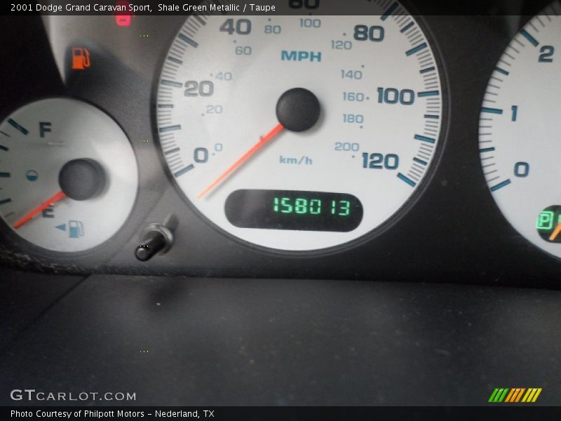 Shale Green Metallic / Taupe 2001 Dodge Grand Caravan Sport