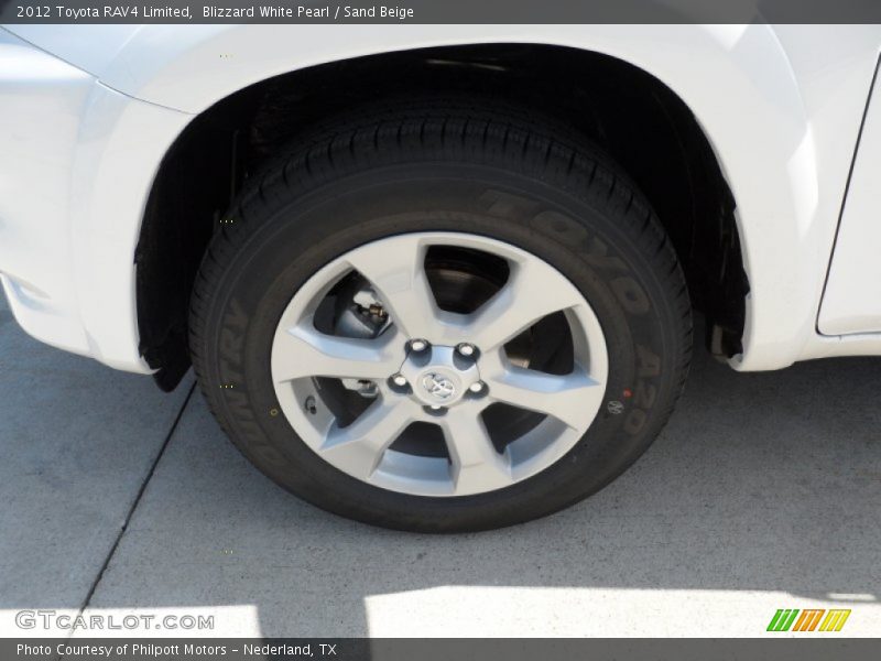 Blizzard White Pearl / Sand Beige 2012 Toyota RAV4 Limited