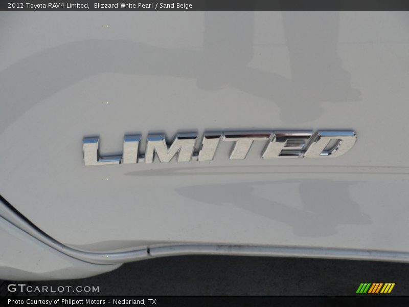 Blizzard White Pearl / Sand Beige 2012 Toyota RAV4 Limited