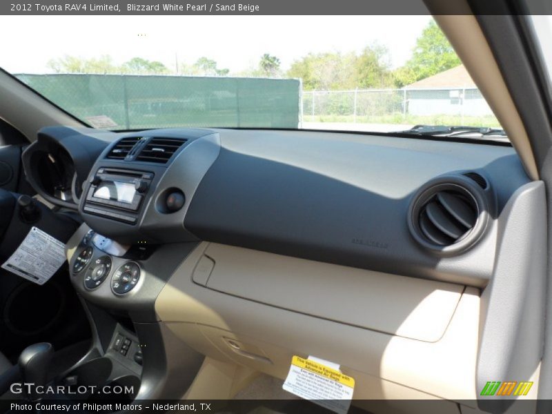 Blizzard White Pearl / Sand Beige 2012 Toyota RAV4 Limited