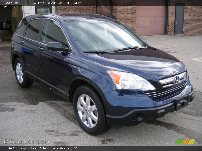 Royal Blue Pearl / Gray 2009 Honda CR-V EX 4WD