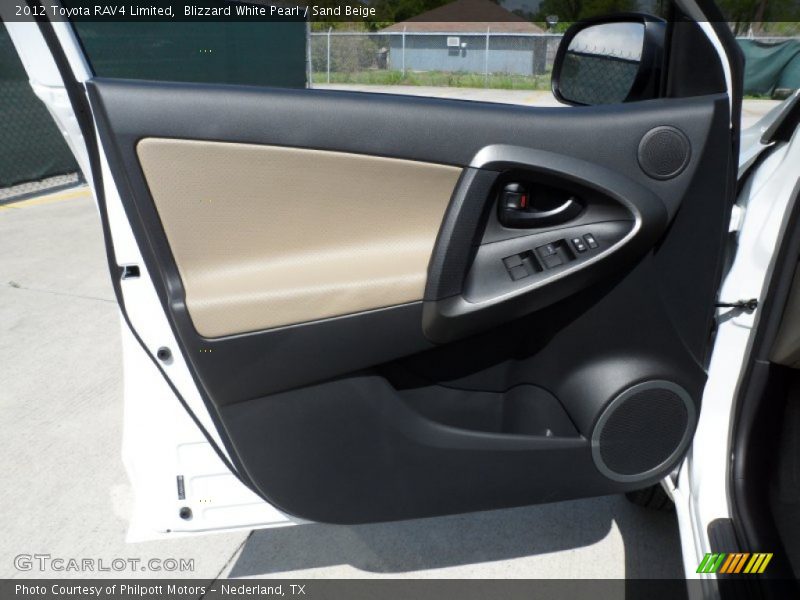 Blizzard White Pearl / Sand Beige 2012 Toyota RAV4 Limited