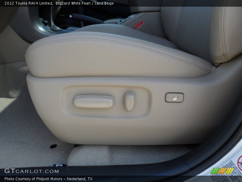 Blizzard White Pearl / Sand Beige 2012 Toyota RAV4 Limited