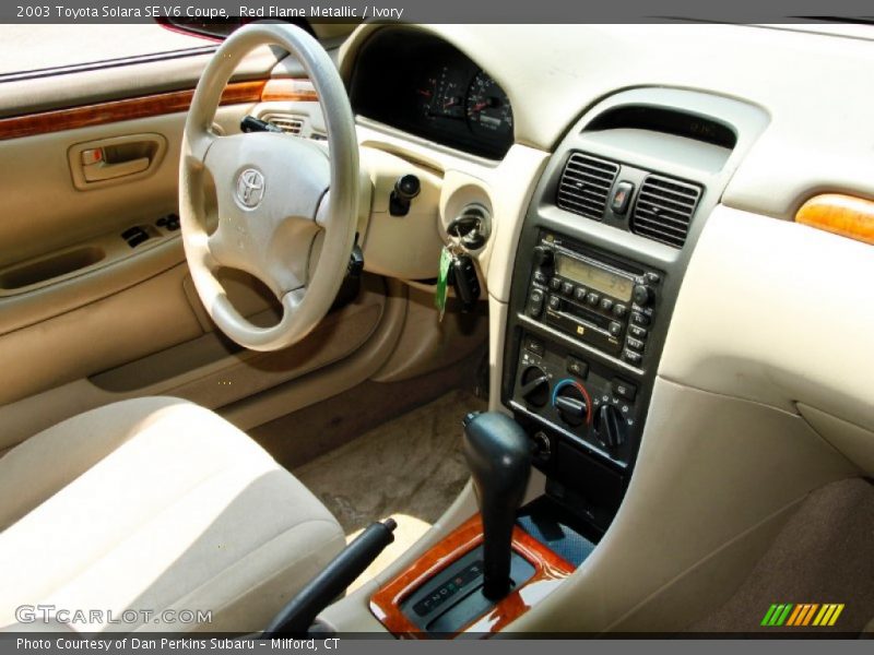 Red Flame Metallic / Ivory 2003 Toyota Solara SE V6 Coupe