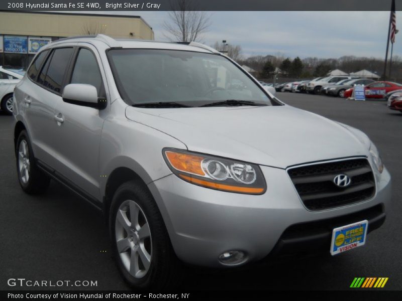 Bright Silver / Gray 2008 Hyundai Santa Fe SE 4WD