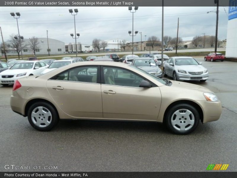 Sedona Beige Metallic / Light Taupe 2008 Pontiac G6 Value Leader Sedan