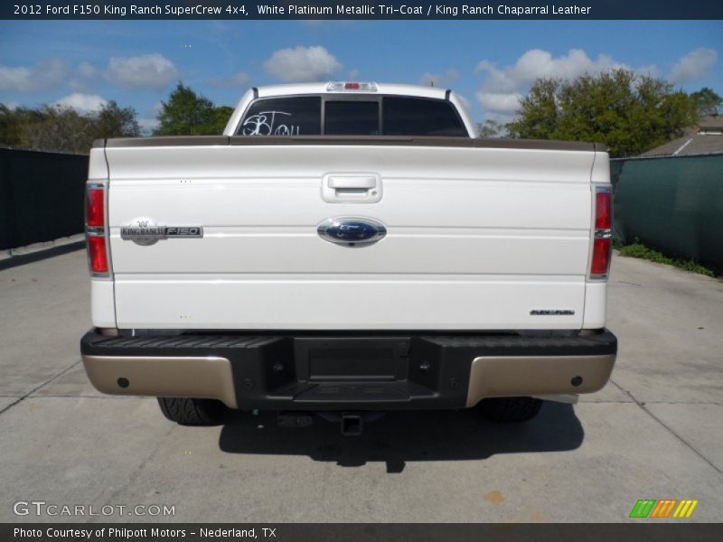 White Platinum Metallic Tri-Coat / King Ranch Chaparral Leather 2012 Ford F150 King Ranch SuperCrew 4x4