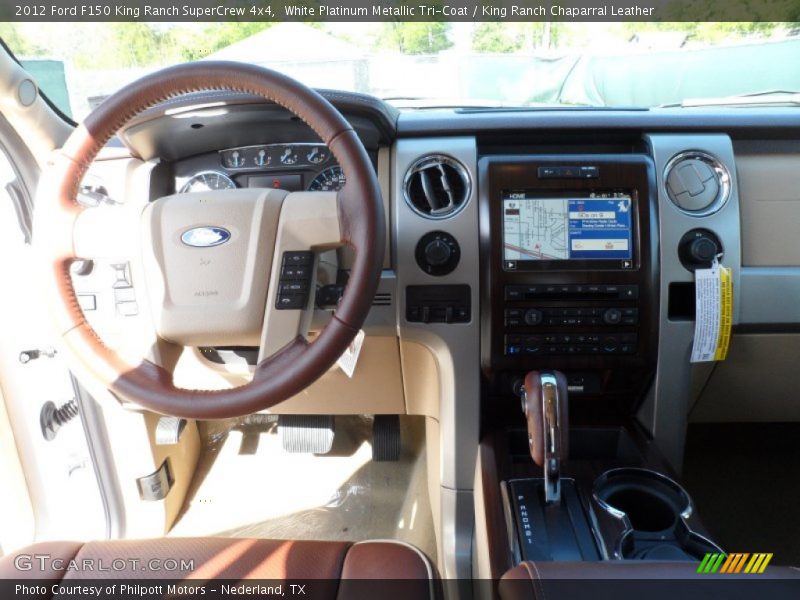 White Platinum Metallic Tri-Coat / King Ranch Chaparral Leather 2012 Ford F150 King Ranch SuperCrew 4x4