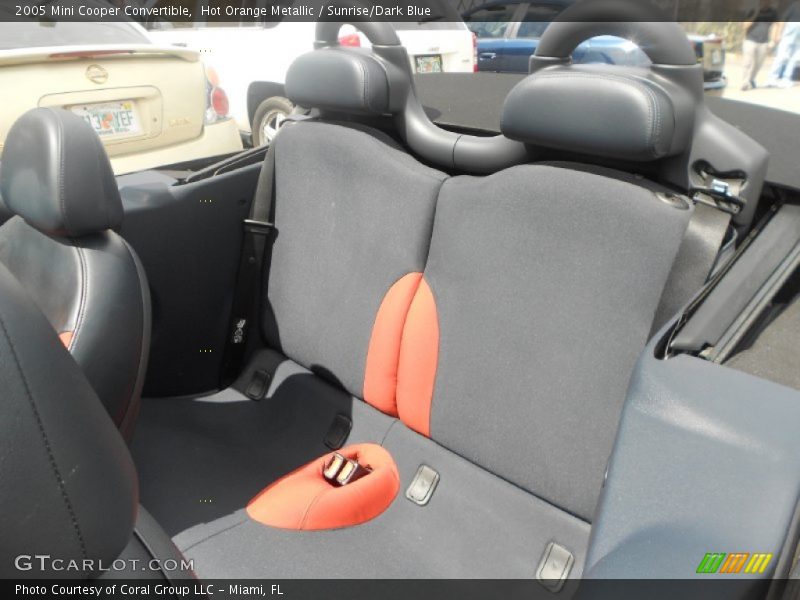 Hot Orange Metallic / Sunrise/Dark Blue 2005 Mini Cooper Convertible