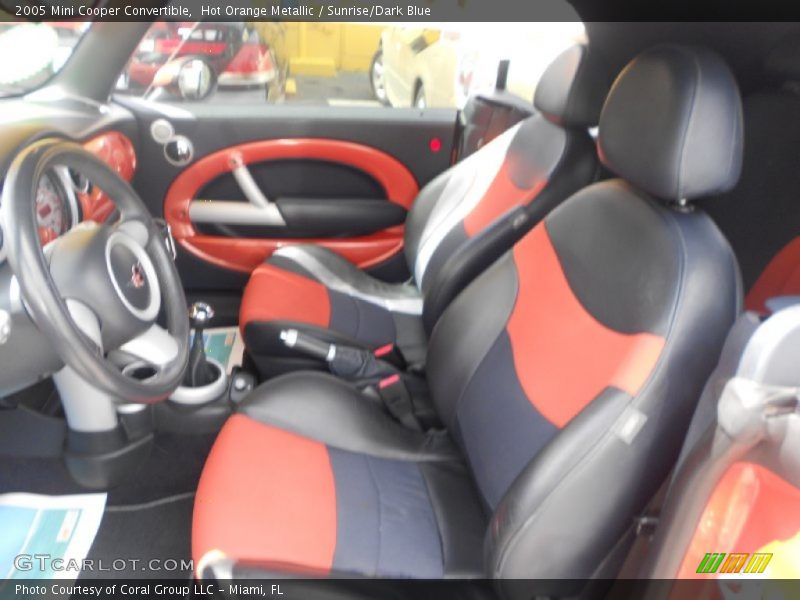  2005 Cooper Convertible Sunrise/Dark Blue Interior