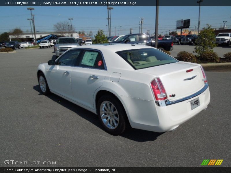 Ivory Tri-Coat Pearl / Dark Frost Beige/Light Frost Beige 2012 Chrysler 300 C