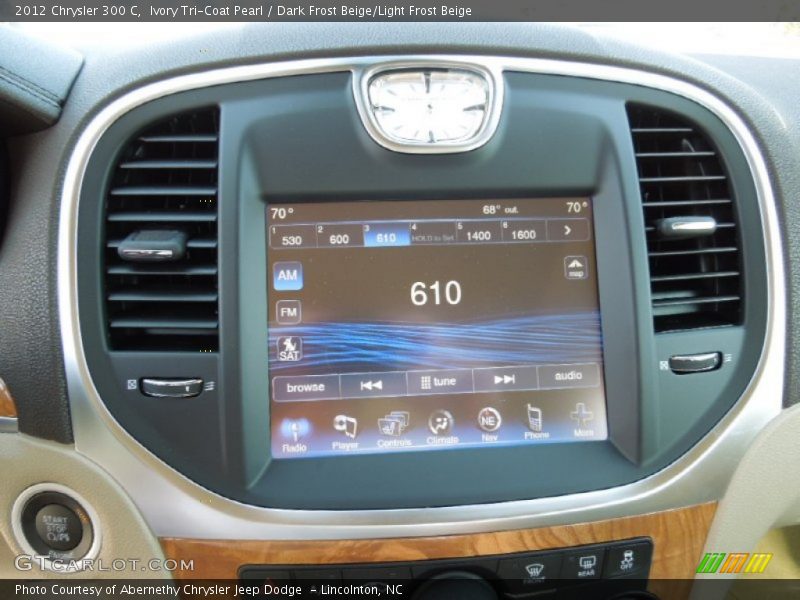 Ivory Tri-Coat Pearl / Dark Frost Beige/Light Frost Beige 2012 Chrysler 300 C
