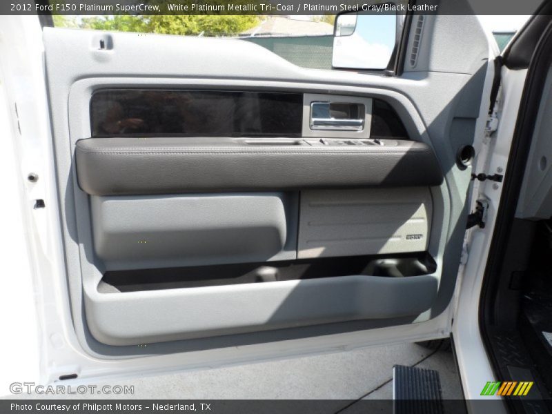 White Platinum Metallic Tri-Coat / Platinum Steel Gray/Black Leather 2012 Ford F150 Platinum SuperCrew