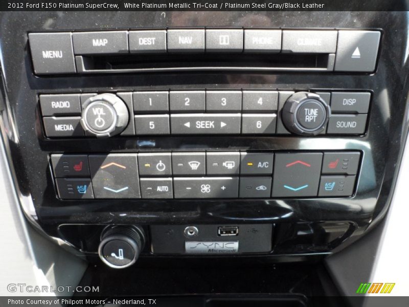 White Platinum Metallic Tri-Coat / Platinum Steel Gray/Black Leather 2012 Ford F150 Platinum SuperCrew