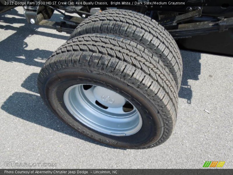 Bright White / Dark Slate/Medium Graystone 2012 Dodge Ram 3500 HD ST Crew Cab 4x4 Dually Chassis