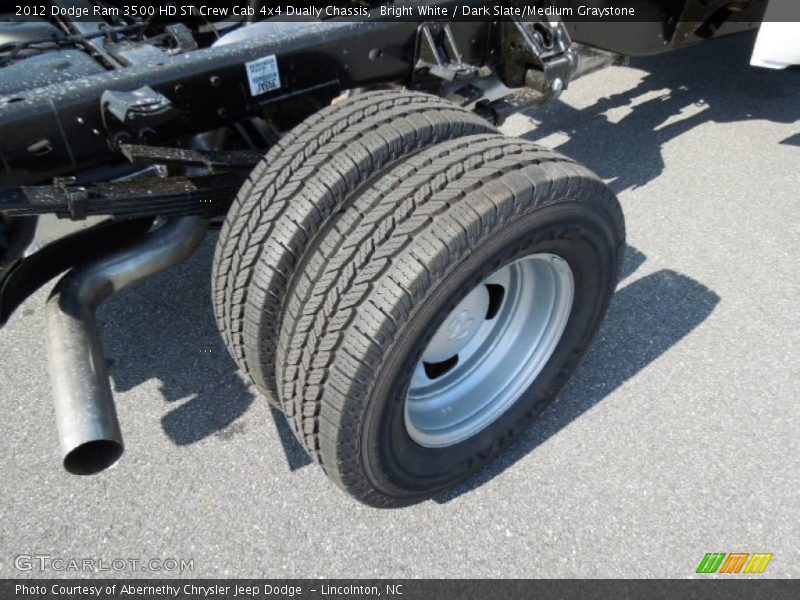 Bright White / Dark Slate/Medium Graystone 2012 Dodge Ram 3500 HD ST Crew Cab 4x4 Dually Chassis