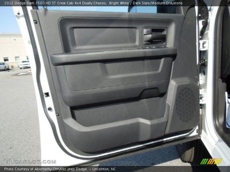 Bright White / Dark Slate/Medium Graystone 2012 Dodge Ram 3500 HD ST Crew Cab 4x4 Dually Chassis