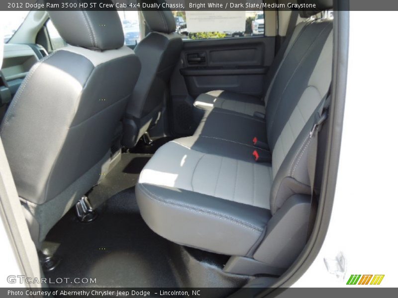 Bright White / Dark Slate/Medium Graystone 2012 Dodge Ram 3500 HD ST Crew Cab 4x4 Dually Chassis