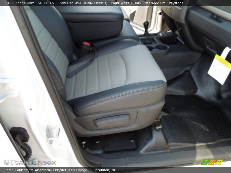Bright White / Dark Slate/Medium Graystone 2012 Dodge Ram 3500 HD ST Crew Cab 4x4 Dually Chassis