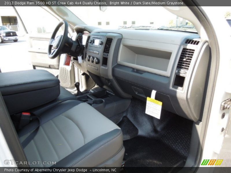 Bright White / Dark Slate/Medium Graystone 2012 Dodge Ram 3500 HD ST Crew Cab 4x4 Dually Chassis