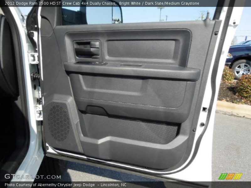 Bright White / Dark Slate/Medium Graystone 2012 Dodge Ram 3500 HD ST Crew Cab 4x4 Dually Chassis