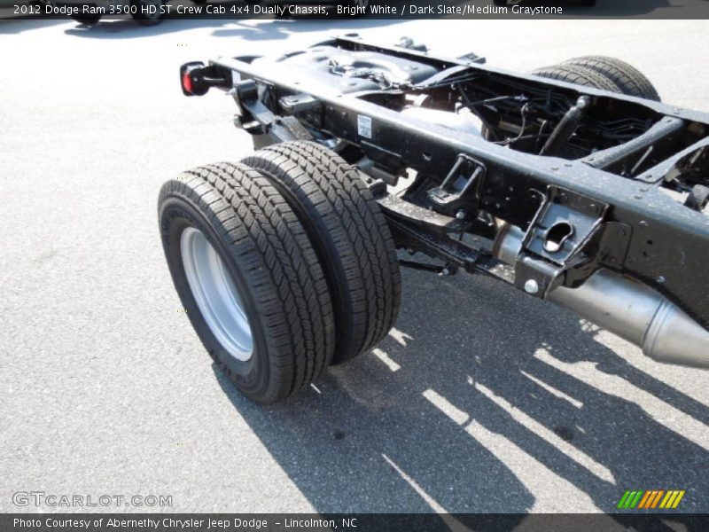 Bright White / Dark Slate/Medium Graystone 2012 Dodge Ram 3500 HD ST Crew Cab 4x4 Dually Chassis