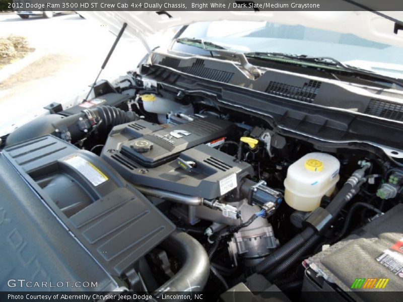 Bright White / Dark Slate/Medium Graystone 2012 Dodge Ram 3500 HD ST Crew Cab 4x4 Dually Chassis