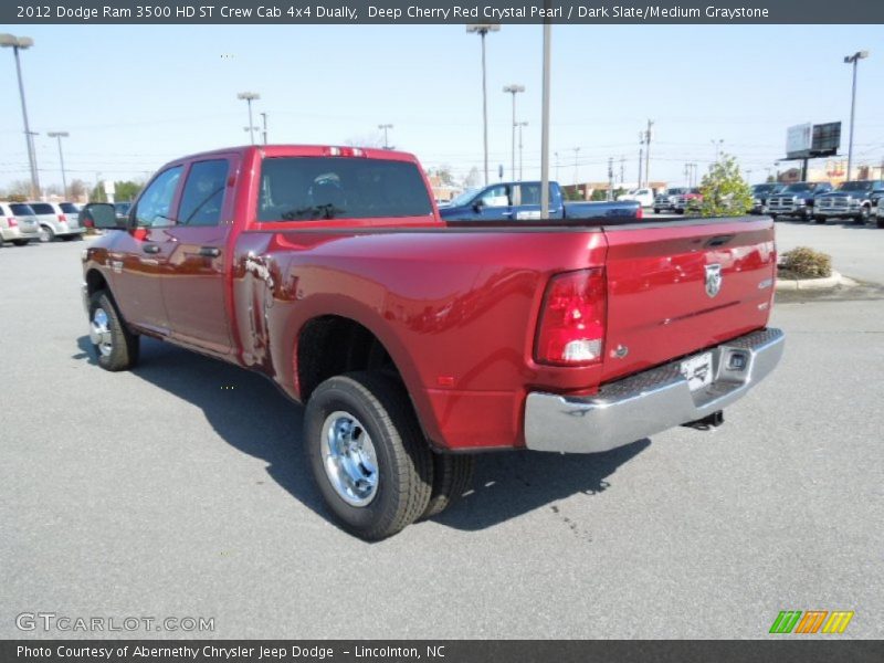 Deep Cherry Red Crystal Pearl / Dark Slate/Medium Graystone 2012 Dodge Ram 3500 HD ST Crew Cab 4x4 Dually