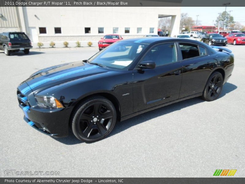 Pitch Black / Black/Mopar Blue 2011 Dodge Charger R/T Mopar '11