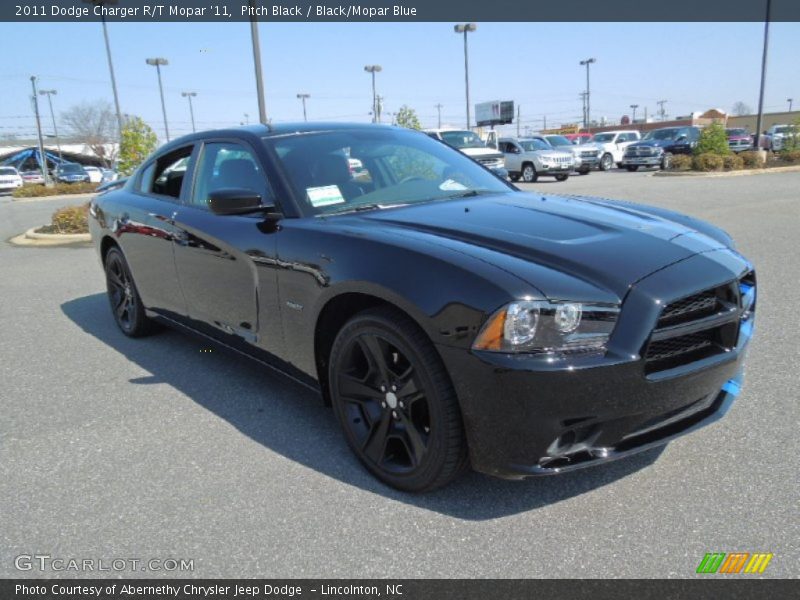 Pitch Black / Black/Mopar Blue 2011 Dodge Charger R/T Mopar '11