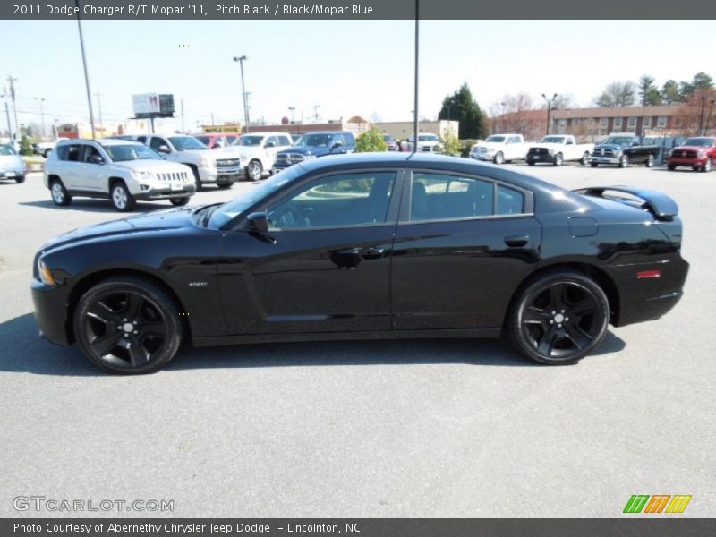 Pitch Black / Black/Mopar Blue 2011 Dodge Charger R/T Mopar '11