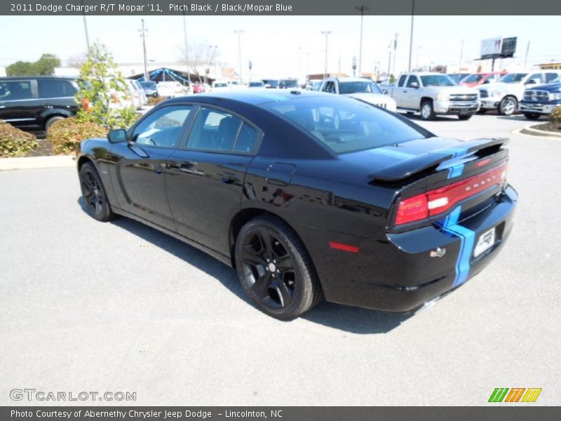 Pitch Black / Black/Mopar Blue 2011 Dodge Charger R/T Mopar '11