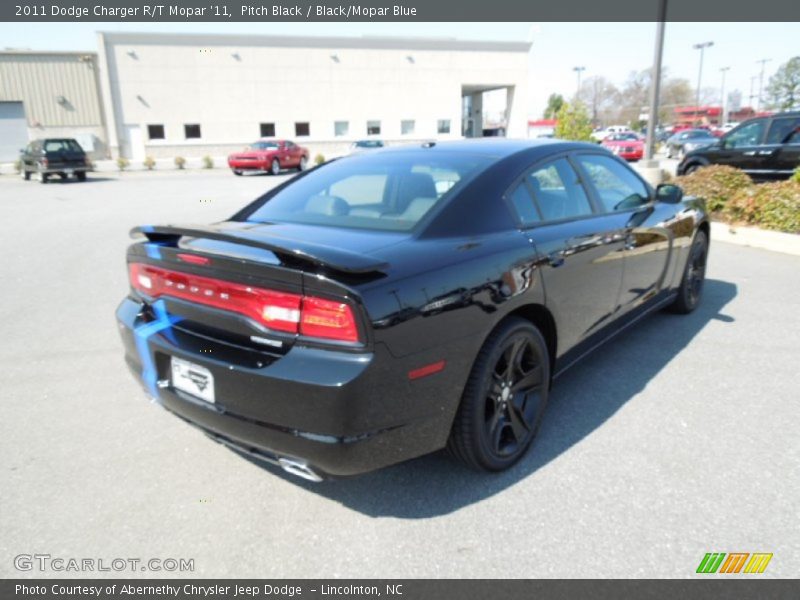 Pitch Black / Black/Mopar Blue 2011 Dodge Charger R/T Mopar '11